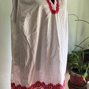 Talbot s Plus Size‎ 2X Cotton Embroidered Pull Over Sleeveless Tunic Boho Festiv